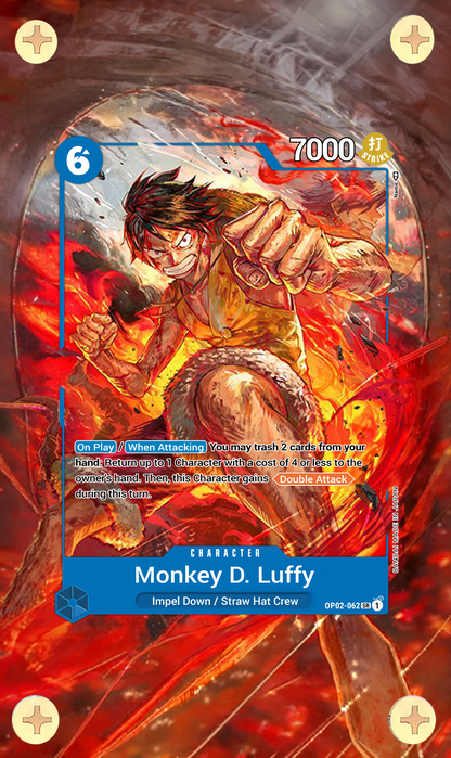 Monkey D Luffy Alt Art - OP02 Paramount War