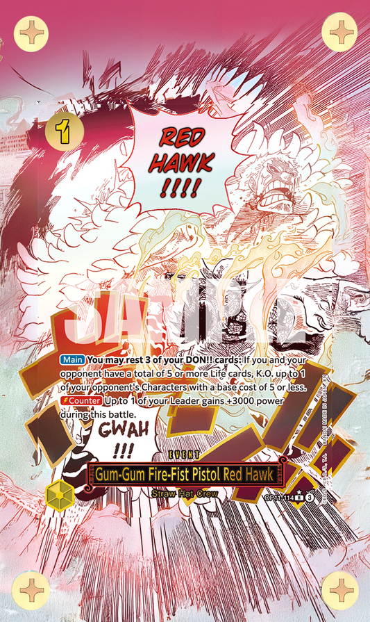 Gum Gum Fire-Fist Pistol Red Hawk Event Manga - OP11 A Fist Of Divine Speed